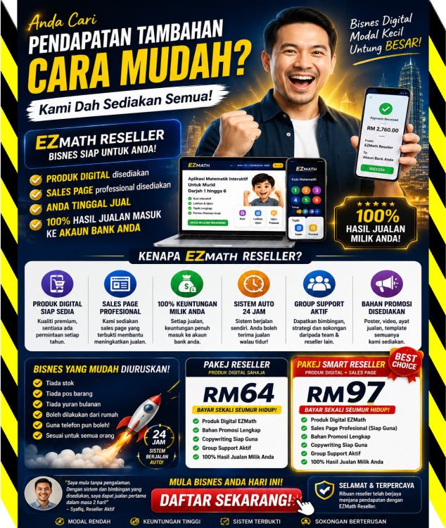 EZ Math App Anak Bijak Matematik Score AAA